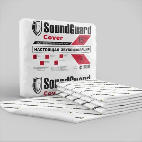 Звукоизоляционный мат SoundGuard Cover 5000х1500х15 мм (7,5 м2 в уп)
