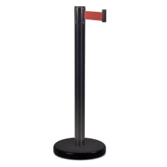 Стойка ограждения с лентой 2 м BSLN-326332 BLACK однотонная лента