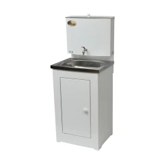 Умывальник дачный ЛЮКС, без подогрева, нержавеющая мойка, цвет белый