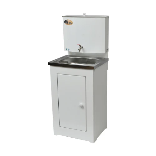 Умывальник дачный ЛЮКС, без подогрева, нержавеющая мойка, цвет белый