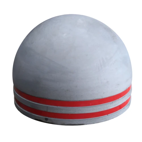 Полусфера бетонная 500х340 мм обычная с двумя световозвращающими полосами