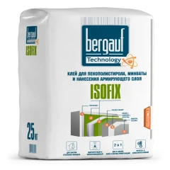 Клей для теплоизоляции Bergauf Isofix, 25 кг