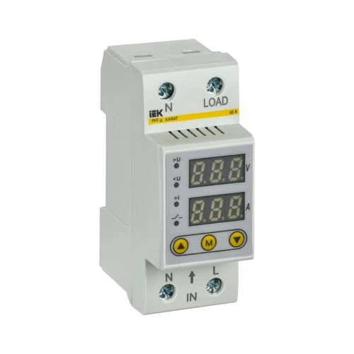 Реле напряжения и тока РНТ-д однофазное 36мм 40А IEK