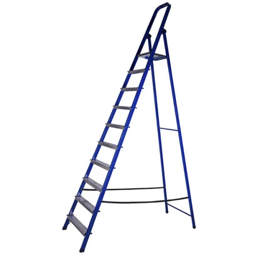 Стремянка стальная с 10 алюминиевыми ступенями STAIRS