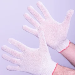 Перчатки х/б 3-х нитка лайт, белый