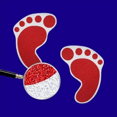 Противоскользящий абразивный красный след Antislip Systems