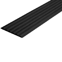 Противоскользящая тактильная направляющая самоклеящаяся полоса 50 мм черный
