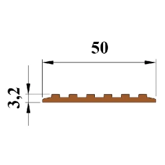 Противоскользящая тактильная направляющая самоклеящаяся полоса 50 мм синий