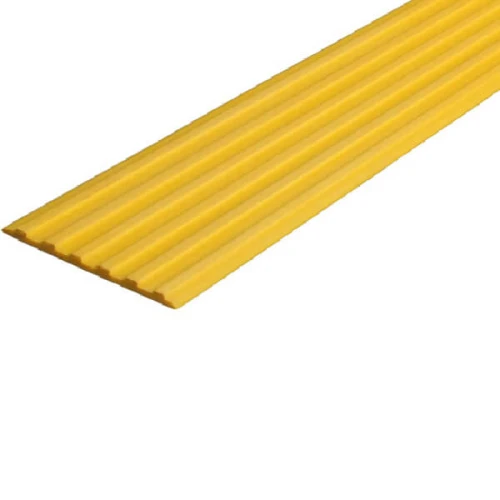 Противоскользящая тактильная направляющая самоклеящаяся полоса 50 мм желтый