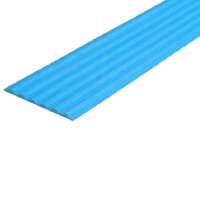 Противоскользящая тактильная направляющая самоклеящаяся полоса 50 мм голубой