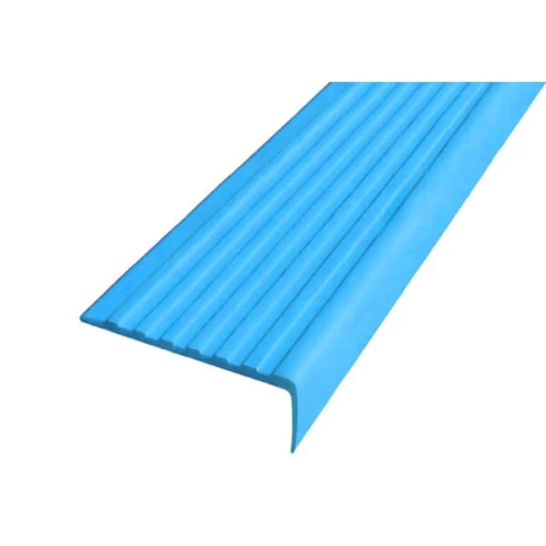 Противоскользящий угол для ступеней 55х17мм самоклеящийся, голубой, 12,5м