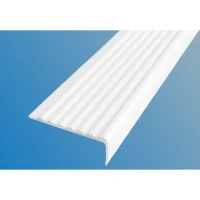 Противоскользящий угол для ступеней 55х17мм без клеевого слоя, белый, 12,5м