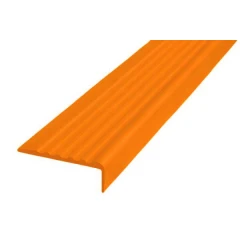 Противоскользящий угол для ступеней 44х17мм без клеевого слоя, оранжевый, 12,5м