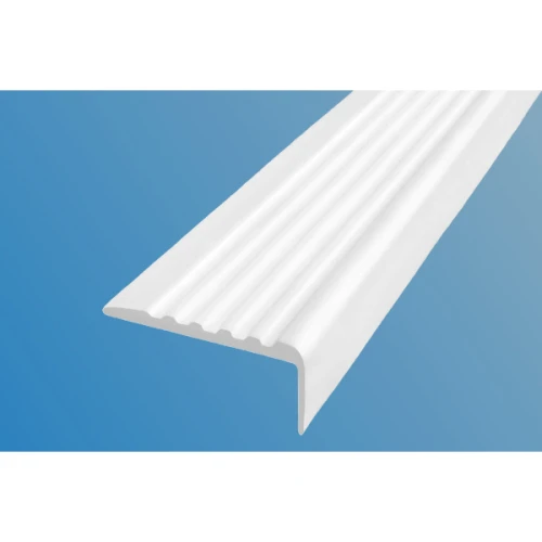 Противоскользящий угол для ступеней 44х17мм без клеевого слоя, белый, 12,5м