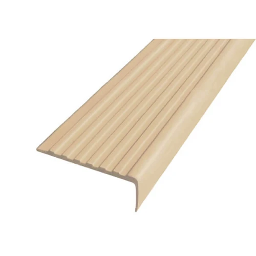 Противоскользящий угол для ступеней 55х17мм самоклеящийся, бежевый, 12,5м