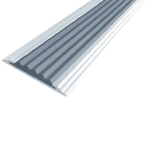 Противоскользящая анодированная алюминиевая полоса Стандарт 40х5,6 мм 2,7 м серый