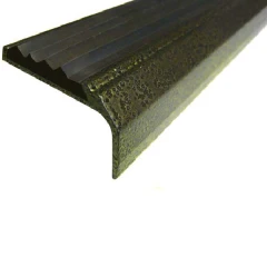 Противоскользящий алюминиевый окрашенный накладной угол-порог 42х7х16 мм 2 м бронза