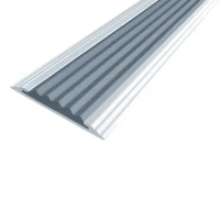 Противоскользящая алюминиевая полоса Стандарт 3 м 40х5,6 мм серый