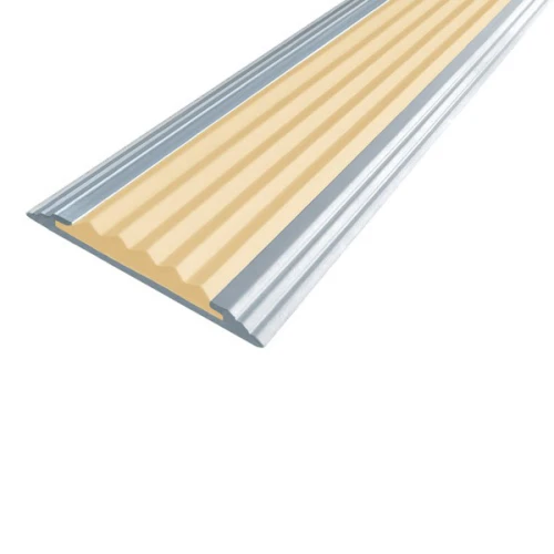 Противоскользящая алюминиевая полоса Стандарт 2,7 м 40х5,6 мм бежевый