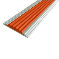 Противоскользящая алюминиевая полоса Стандарт 1 м 40х5,6 мм оранжевый
