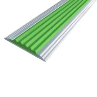 Противоскользящая алюминиевая полоса Стандарт 1 м 40х5,6 мм зелёный