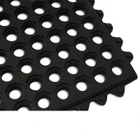 Грязезащитный резиновый мат для ресторанов 915х915х12 мм черный