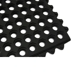 Грязезащитный резиновый мат для ресторанов 915х915х12 мм черный