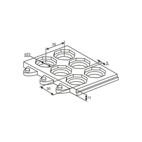 Грязезащитный резиновый мат для ресторанов 915х915х12 мм черный