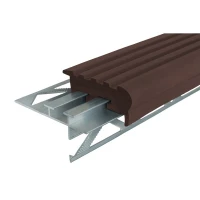 Закладной противоскользящий профиль Уверенный Шаг (УШ-50) 2,4 м темно-коричневый