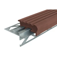 Закладной противоскользящий профиль Уверенный Шаг (УШ-50) 2,4 м коричневый