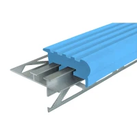 Закладной противоскользящий профиль Уверенный Шаг (УШ-50) 2,4 м голубой