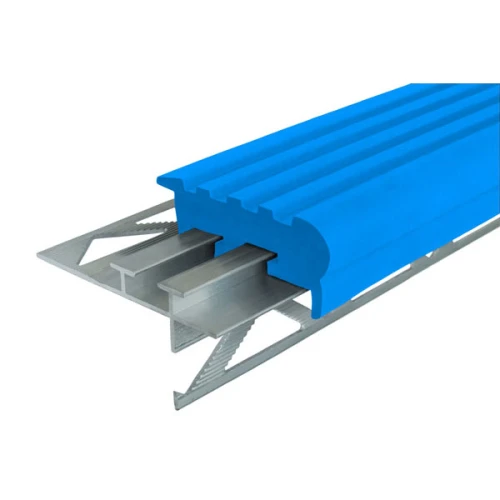 Закладной противоскользящий профиль Уверенный Шаг (УШ-50) 1,2 м синий