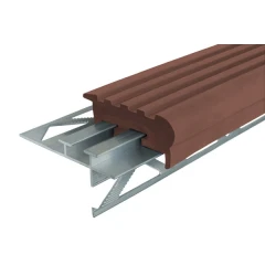 Закладной противоскользящий профиль Уверенный Шаг (УШ-50) 1,2 м коричневый