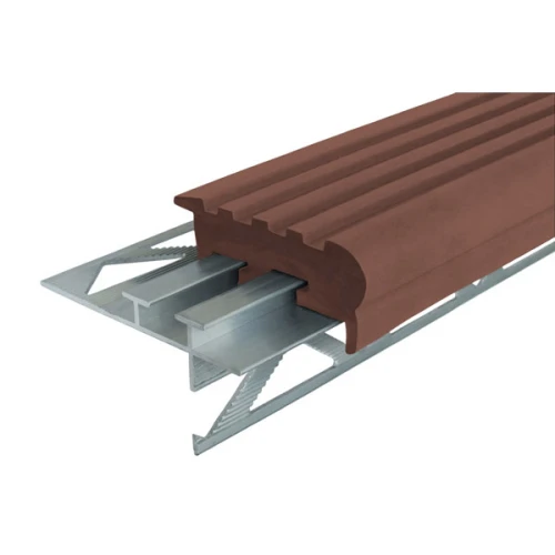 Закладной противоскользящий профиль Уверенный Шаг (УШ-50) 1,2 м коричневый
