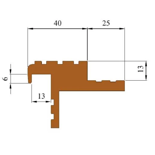 Закладной противоскользящий профиль 