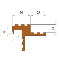 Закладной противоскользящий профиль 