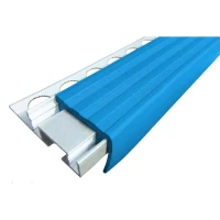 Закладной противоскользящий алюминиевый профиль ALPB 2,7 м 32 мм/20 мм синий