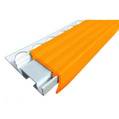 Закладной противоскользящий алюминиевый профиль ALPB 2,7 м 32 мм/20 мм оранжевый