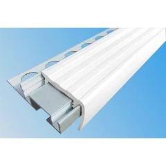 Закладной противоскользящий алюминиевый профиль ALPB 2,7 м 32 мм/20 мм белый