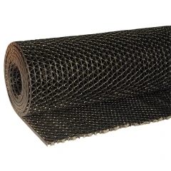 Грязезащитное рулонное ПВХ покрытие Зигзаг 12000х1200х8 мм черный
