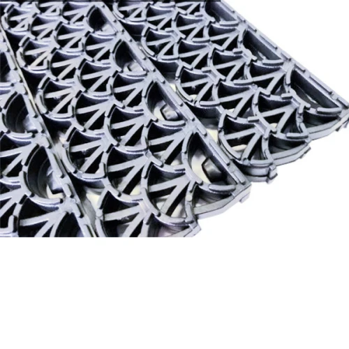 Грязезащитные модульные напольные ПВХ-покрытия Антишпилька PRO 388x52x20 темно-серый