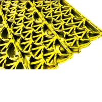 Грязезащитные модульные напольные ПВХ-покрытия Антишпилька PRO 388x52x20 желтый