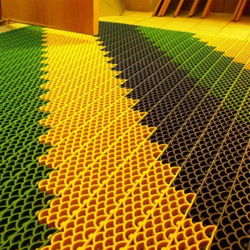 Грязезащитные модульные напольные покрытия Барьер 14 395x50x14 зеленый