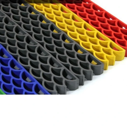 Грязезащитные модульные напольные покрытия Барьер 19 395x50x19,4 желтый