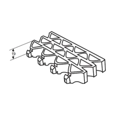 Грязезащитные модульные напольные покрытия Барьер 19 395x50x19,4 коричневый
