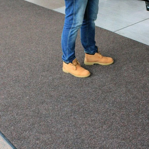 Грязезащитный ворсовый коврик Райс 9,2 мм коричневый