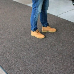 Грязезащитный ворсовый коврик Райс 9,2 мм красный