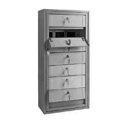 Почтовый ящик антивандальный в подъезд ПЯ-7АВ 7-ми секционный RAL 7035