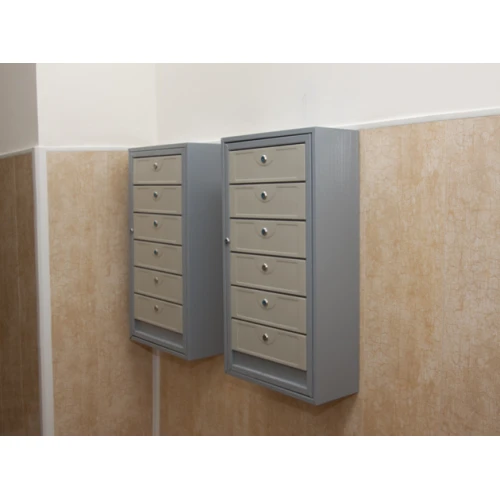 Почтовый ящик антивандальный в подъезд ПЯ-6АВ 6-ти секционный RAL 7035