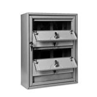 Почтовый ящик антивандальный в подъезд ПЯ-4АВ 4-х секционный RAL 7035